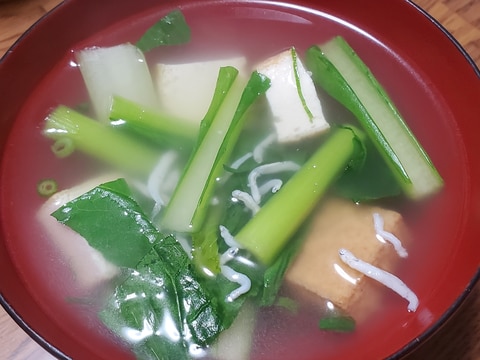 しらすと小松菜のスープ